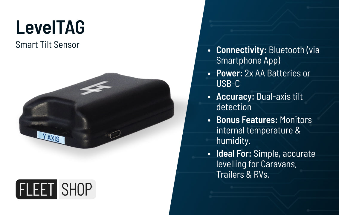 Level Tag – Smart Tilt Sensor for Caravans & Trailers